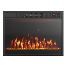23 Inches Electric Fireplace Insert with Remote Control-Black