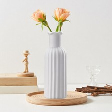 20cm Tall White Ceramic Flower