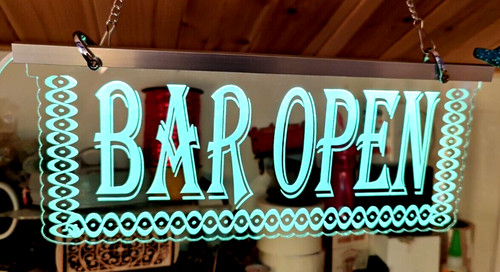 Personalised bar sign - bar, man