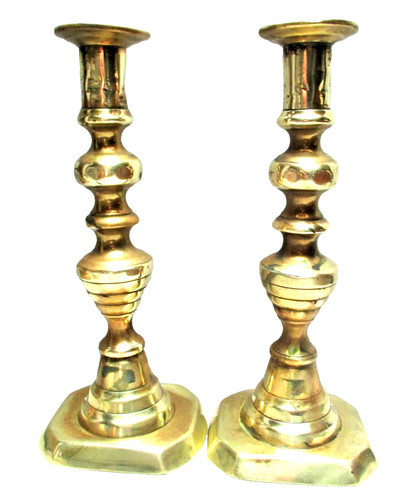 Antique candlesticks pair 19th - pair,
