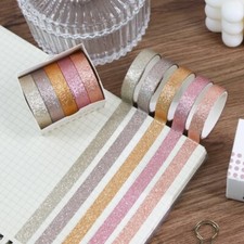 5 Rolls Mix Pack Glitter Washi
