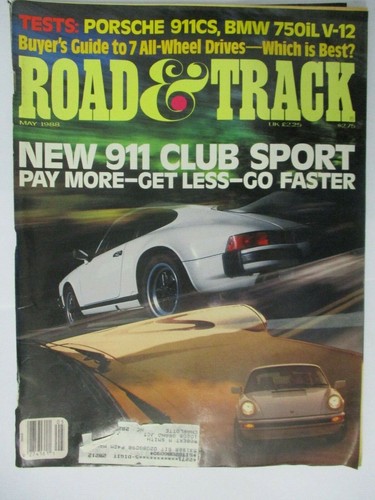 Road track magazine may - magazine, 1988