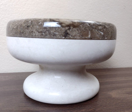 Marble pedestal footed - pedestal, bowl