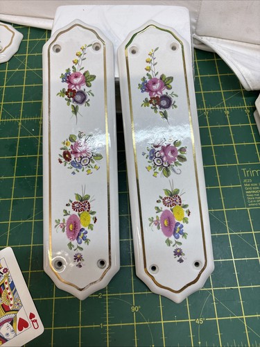Vintage pair floral porcelain - pair,