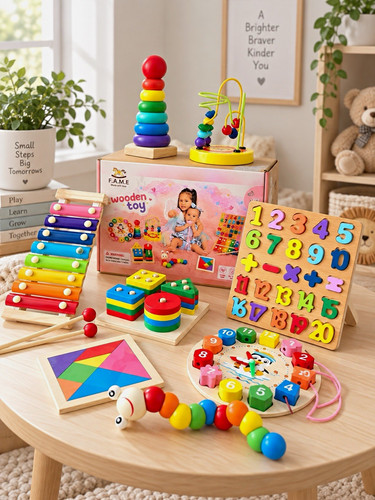 Wooden educational toy - f.a.m.e,