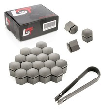 20X Wheel Nut Caps Set Gray 19