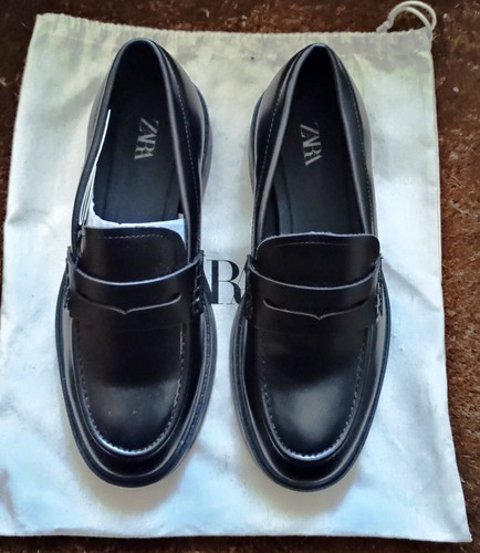 Bnib zara men black leather - bnib, men's