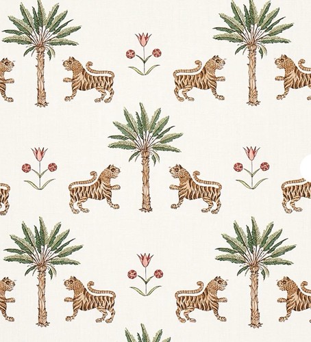 Schumacher tiger palm fabric - schumacher,
