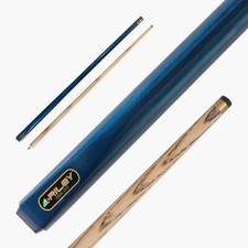 Riley METALLIC BLUE Butt 57 Inch 2 Piece Centre Joint Snooker Pool Cue 9.5mm Tip