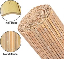 4M Bamboo Slat Fence Roll Screening Privacy Sun Panel Fencing Outdoor Garden Art