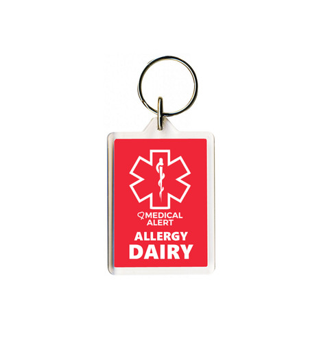 Allergy dairy keyring - dairy,