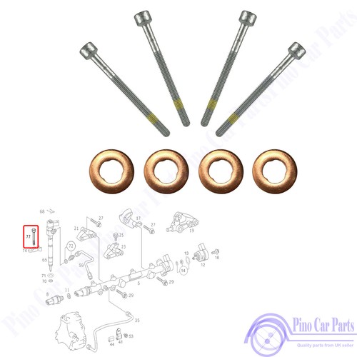Fuel injector seal screw - 4x,