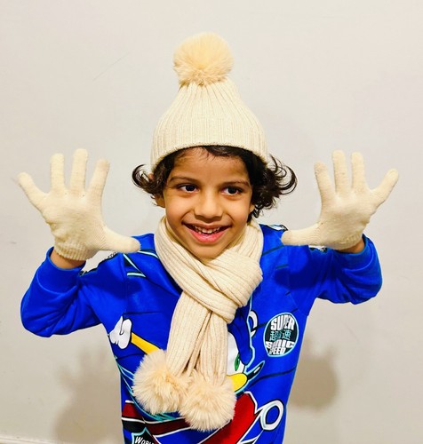 Kids hat scarf - hat, gloves