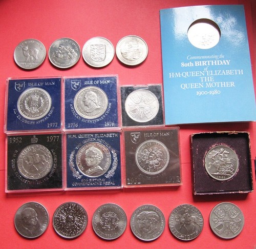 Various george qeii crown - george, &