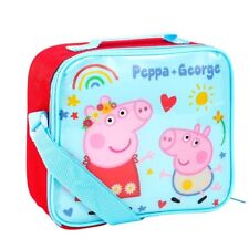 Peppa Pig and George Insulated Lunch Bag Childrens Shoulder Strap Girls School