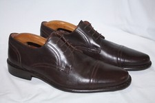 HAWKINS MARCO FERRETTI MENS SIZE 7.5 DERBY TOECAP LEATHER SHOES IN BROWN