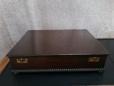 Vintage wood empty cutlery box