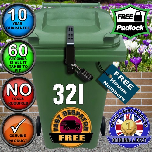 Wheelie bin lid lock - wheelie, free