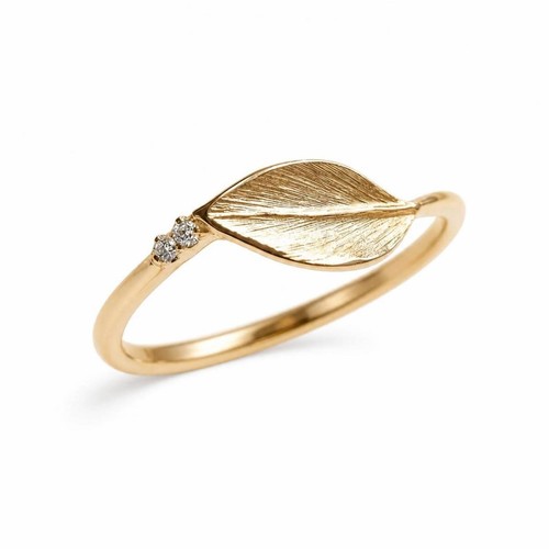 Women ring botanical - botanical, leaf