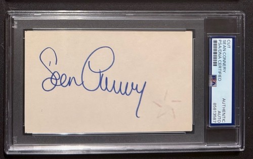 Sean connery signed 3x5 - connery,
