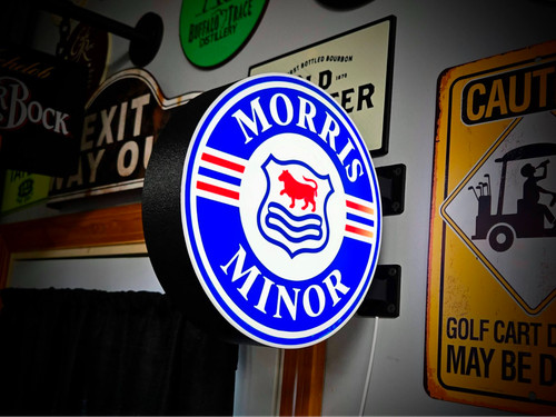 Morris minor led lightbox sign - morris,