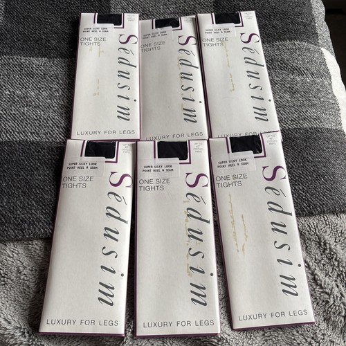 Vintage seamed tights - tights, black