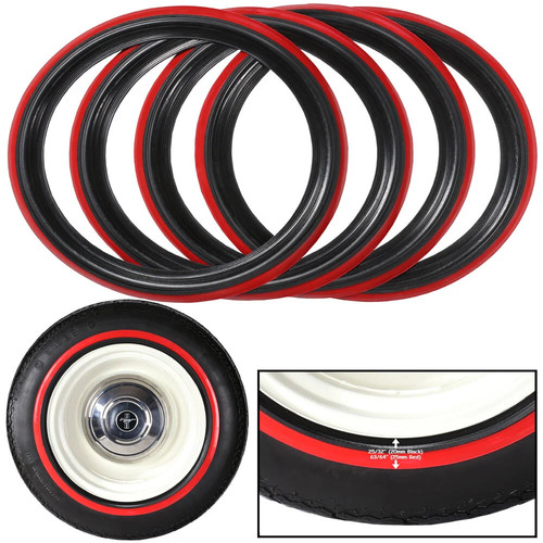 Black redwall tire trim - 15",
