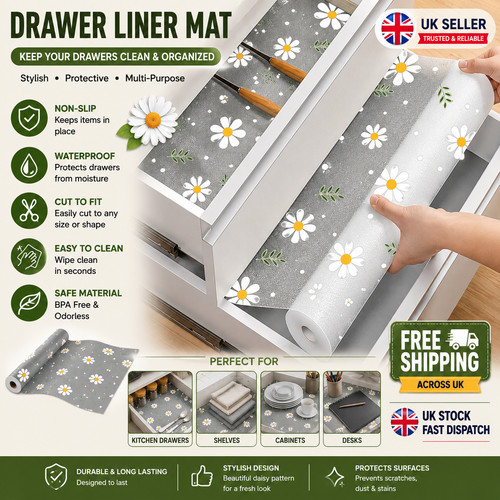 Self adhesive drawer liner mat - adhesive,