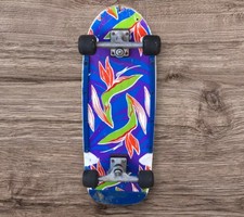 Vintage 1980's Roller Derby Skateboard Complete Deck, Trucks, Wheels - Flower