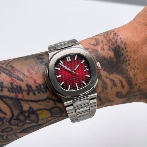 Custom mod 41mm watch red - 41mm,