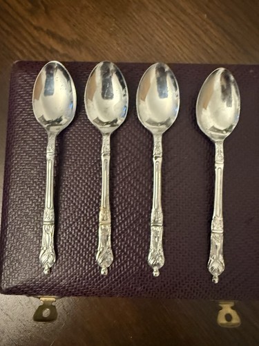 Vintage chrome plate teaspoons - plate,