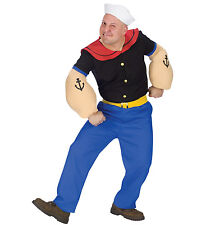 Mens Popeye Sailor Man Fancy Dress Costume Sailorman Fancy Dress Costume