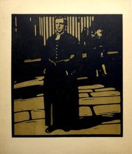 BLUECOAT BOY BY WILLIAM NICHOLSON LONDON TYPES ORIGINAL LITHOGRAPH c1898