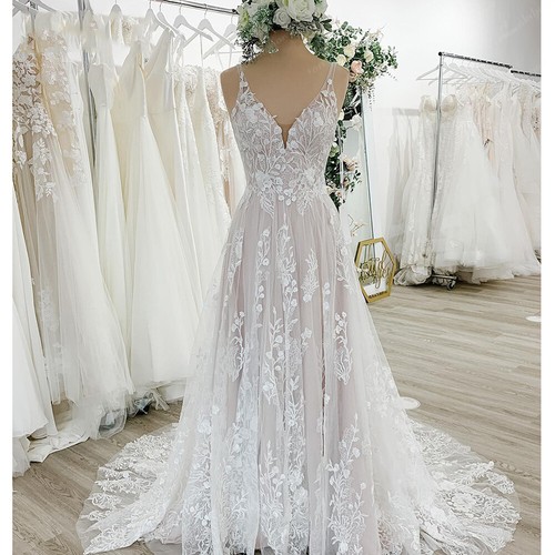 Line beach wedding - a-line,