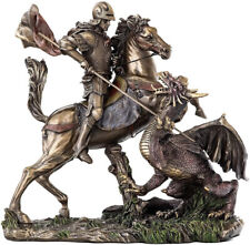 St. George Slaying the Dragon Legendary Medieval Knight Sculpture Statue