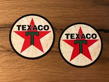 2x Texaco Stickers Old School Vintage Retro Racing Hot Rod USA V8 Low OEM #340