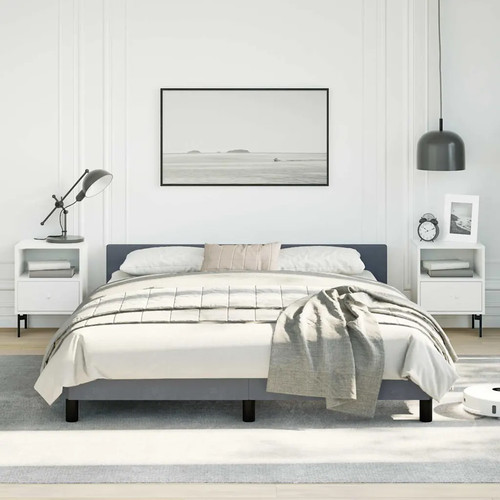 Walplus dark grey queen - grey, bed