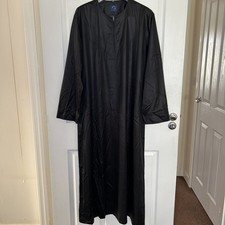 Men's Black Emirati Thobe Islamic Clothing Jubba 54 XL | Eid & Ramadan | Used