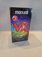  Maxell VXE-180 3 Hour VHS Tape - 4 Pack Blank Video Cassette 