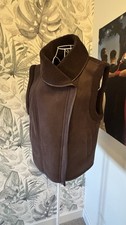 Ladies Brown Gilet Faux