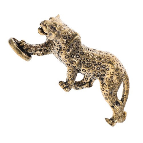 Retro brass leopard statue - retro,