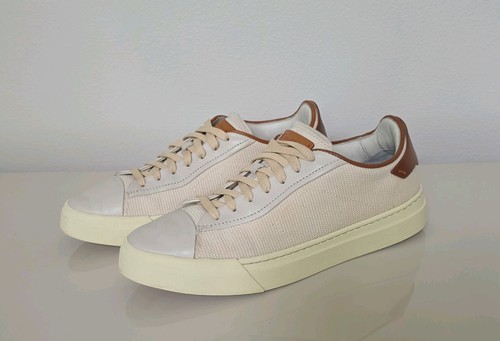 Santoni mens drum white woven - santoni,