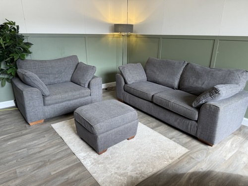 Grey seater sofa cuddle - grey,