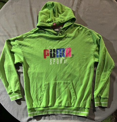 Puma men green pullover - men's, l