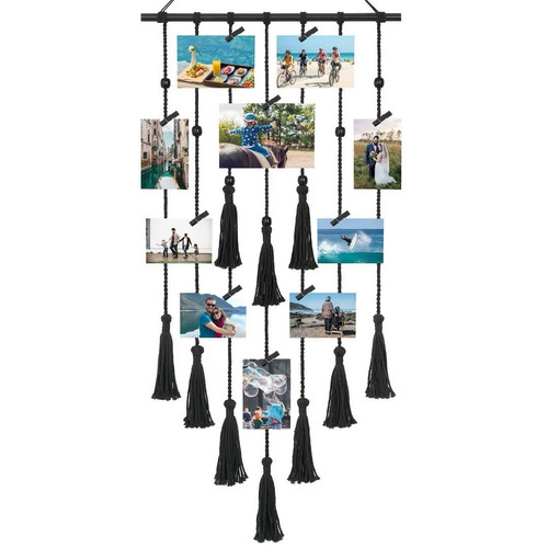 Black photo display wall - black,