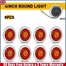 8PCS 4" Tail Lights Round