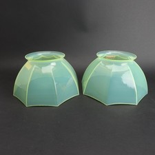 Pair Vaseline Uranium Glass
