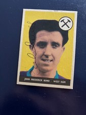 Signed West Ham Cigarette card trade card sticker - WHU John Bond