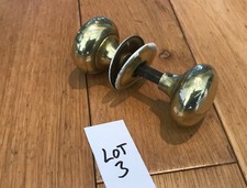 Pair Vintage Brass Door Knobs