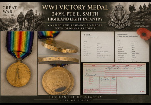 Ww1 victory medal 24991 pte - victory,